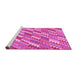 Sideview of Machine Washable Southwestern Pink Country Rug, wshcon2221pnk
