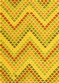 Abstract Yellow Contemporary Rug, con2222yw