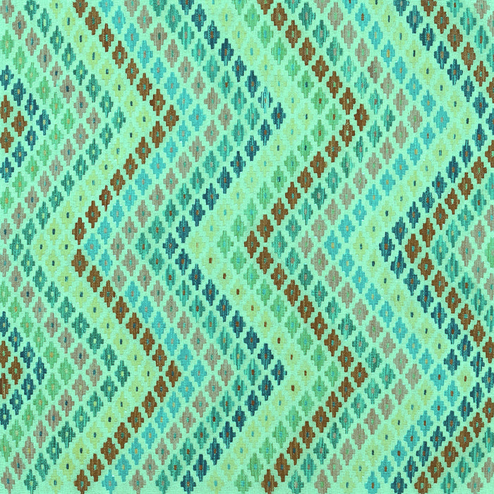 Square Abstract Turquoise Contemporary Rug, con2222turq