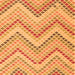 Serging Thickness of Abstract Orange Contemporary Rug, con2222org