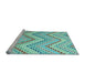 Sideview of Machine Washable Abstract Light Blue Contemporary Rug, wshcon2222lblu