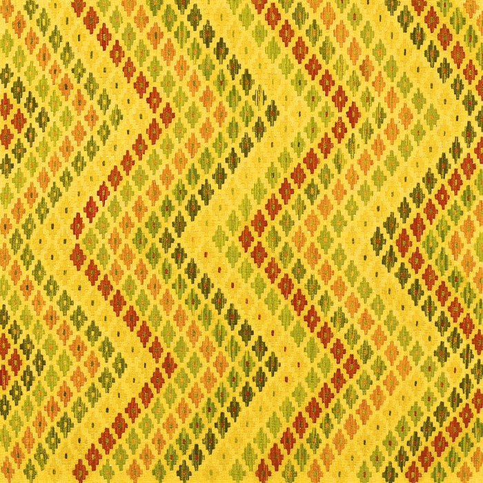 Square Machine Washable Abstract Yellow Contemporary Rug, wshcon2222yw