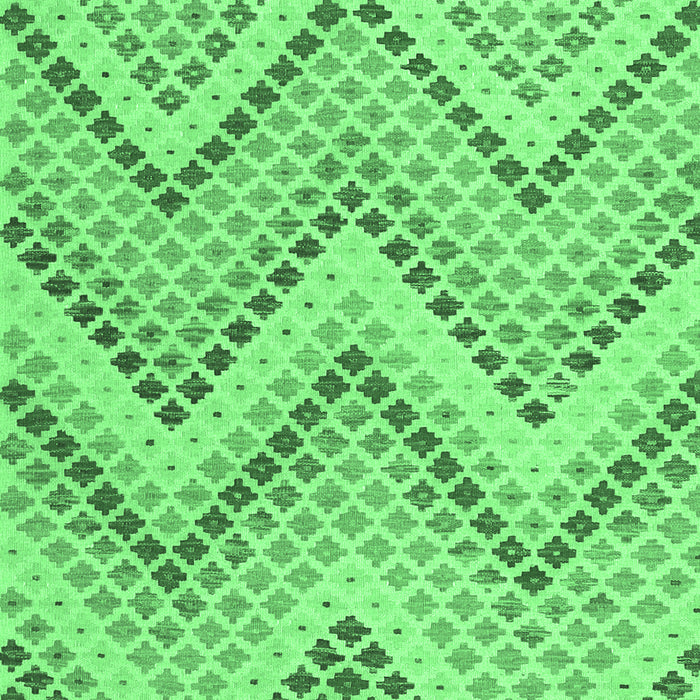 Machine Washable Abstract Emerald Green Contemporary Area Rugs, wshcon2222emgrn
