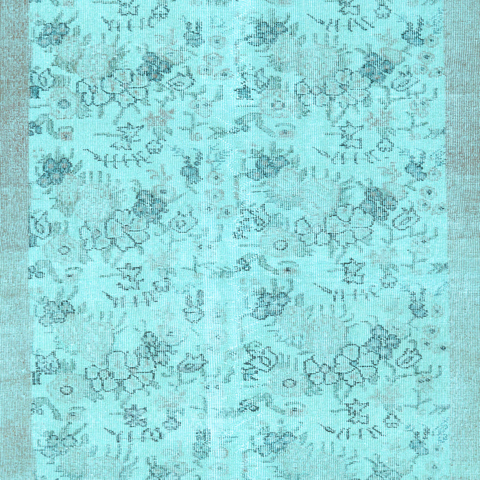 Abstract Light Blue Contemporary Rug, con2223lblu