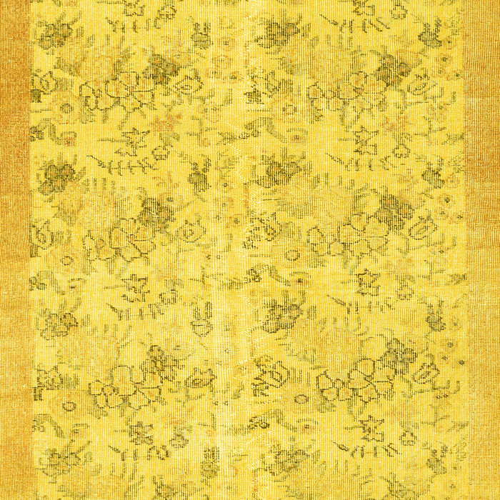 Abstract Yellow Contemporary Rug, con2223yw