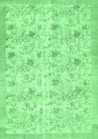 Abstract Emerald Green Contemporary Rug, con2223emgrn