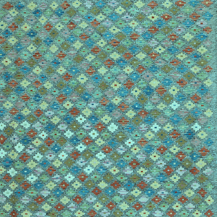 Square Machine Washable Southwestern Light Blue Country Rug, wshcon2224lblu