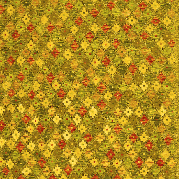 Machine Washable Southwestern Yellow Country Rug, wshcon2224yw