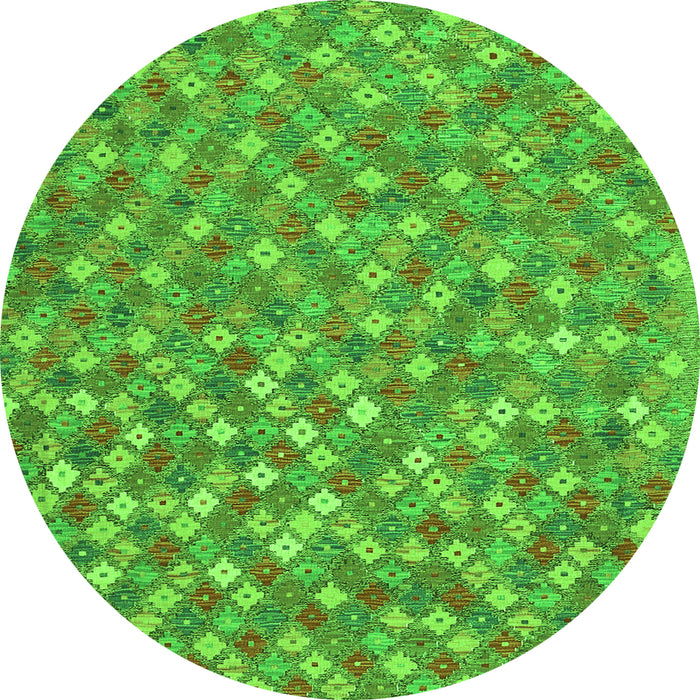 Machine Washable Southwestern Green Country Area Rugs, wshcon2224grn