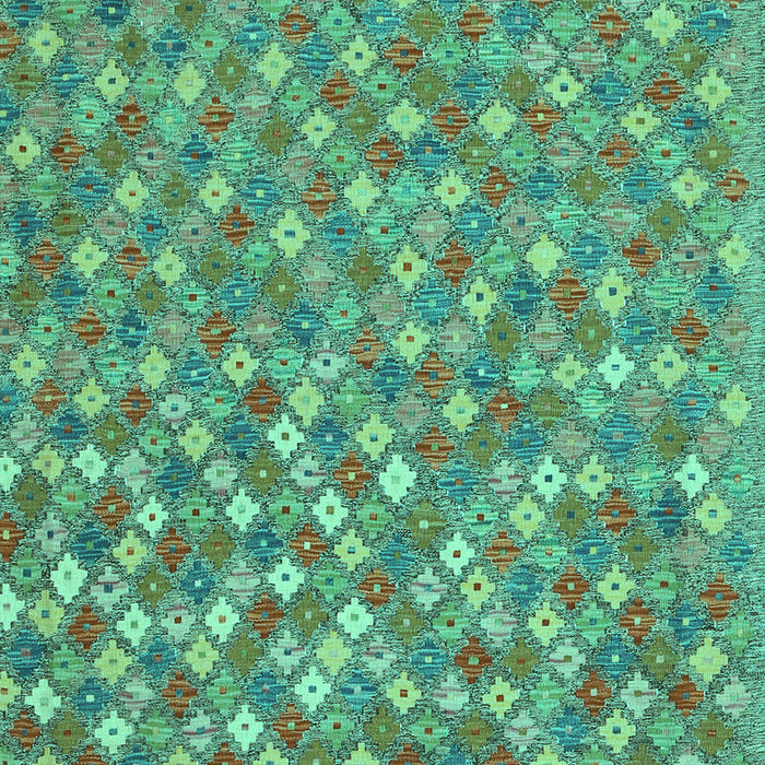 Machine Washable Southwestern Turquoise Country Area Rugs, wshcon2224turq
