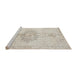 Serging Thickness of Machine Washable Contemporary Light French Beige Brown Rug, wshcon2225