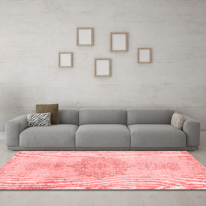 Contemporary Red Washable Rugs