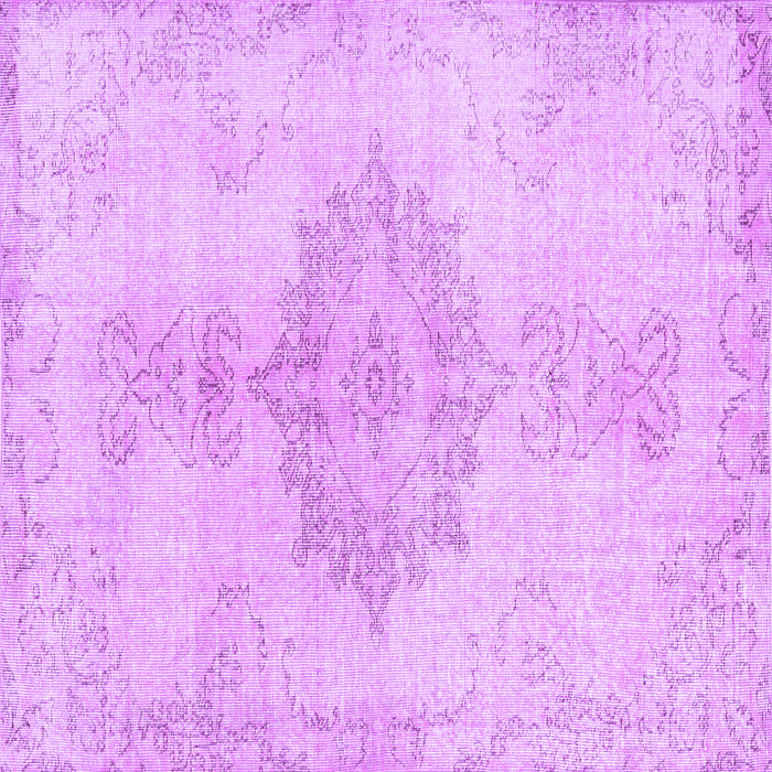 Square Machine Washable Abstract Purple Contemporary Area Rugs, wshcon2225pur