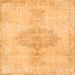 Serging Thickness of Abstract Orange Contemporary Rug, con2225org