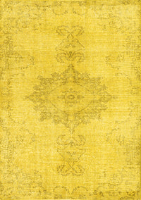 Abstract Yellow Contemporary Rug, con2225yw