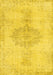 Abstract Yellow Contemporary Rug, con2225yw