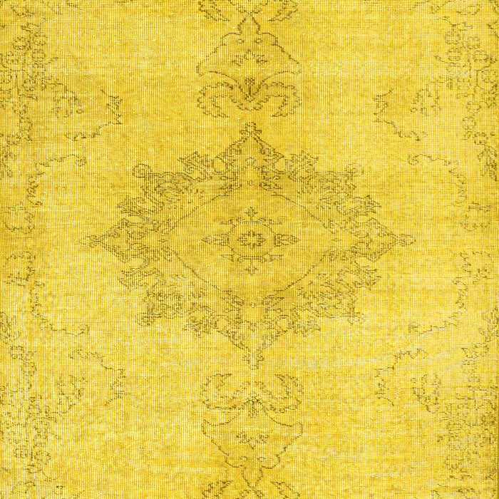 Machine Washable Abstract Yellow Contemporary Rug, wshcon2225yw