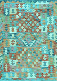 Southwestern Light Blue Country Rug, con2226lblu