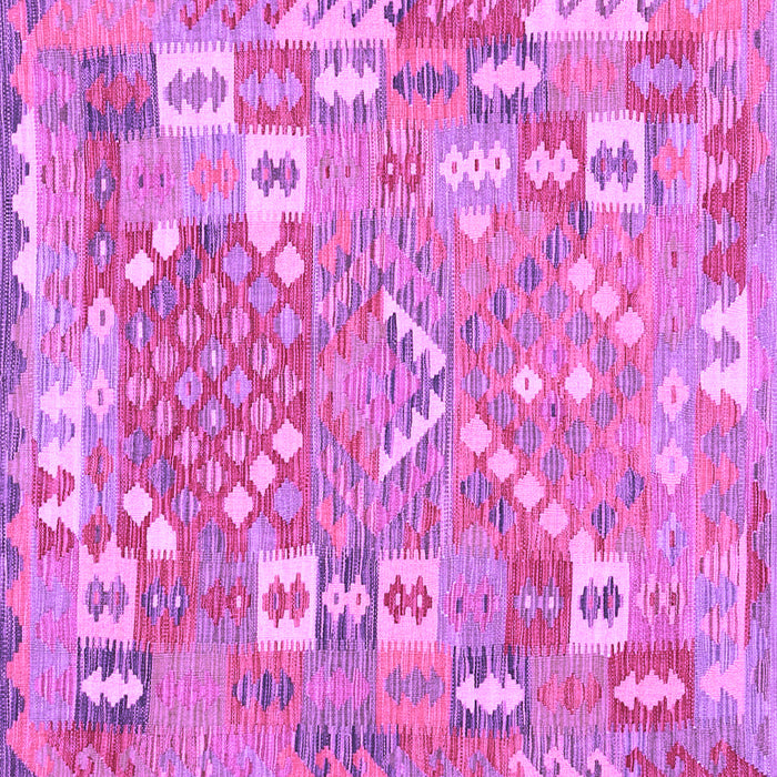 Square Machine Washable Southwestern Purple Country Area Rugs, wshcon2226pur