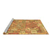 Sideview of Machine Washable Southwestern Brown Country Rug, wshcon2226brn