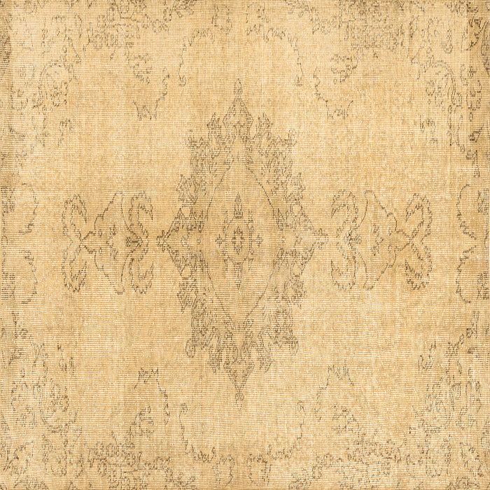 Square Machine Washable Abstract Brown Contemporary Rug, wshcon2227brn