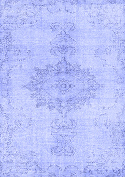 Abstract Blue Contemporary Rug, con2227blu