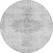 Square Abstract Gray Contemporary Rug, con2227gry