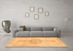 Machine Washable Abstract Orange Contemporary Area Rugs in a Living Room, wshcon2227org