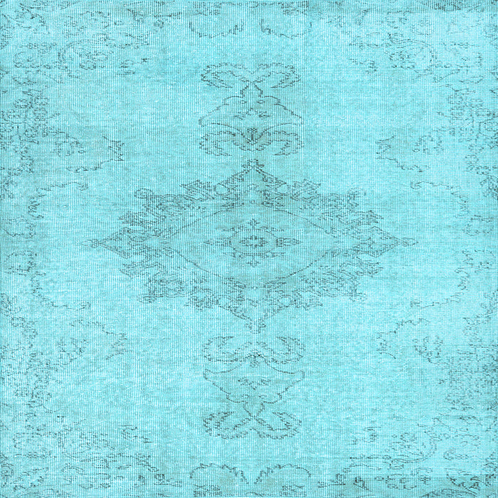 Square Machine Washable Abstract Light Blue Contemporary Rug, wshcon2227lblu