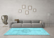 Machine Washable Abstract Light Blue Contemporary Rug in a Living Room, wshcon2227lblu