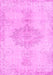 Machine Washable Abstract Pink Contemporary Rug, wshcon2227pnk