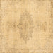 Square Abstract Brown Contemporary Rug, con2227brn