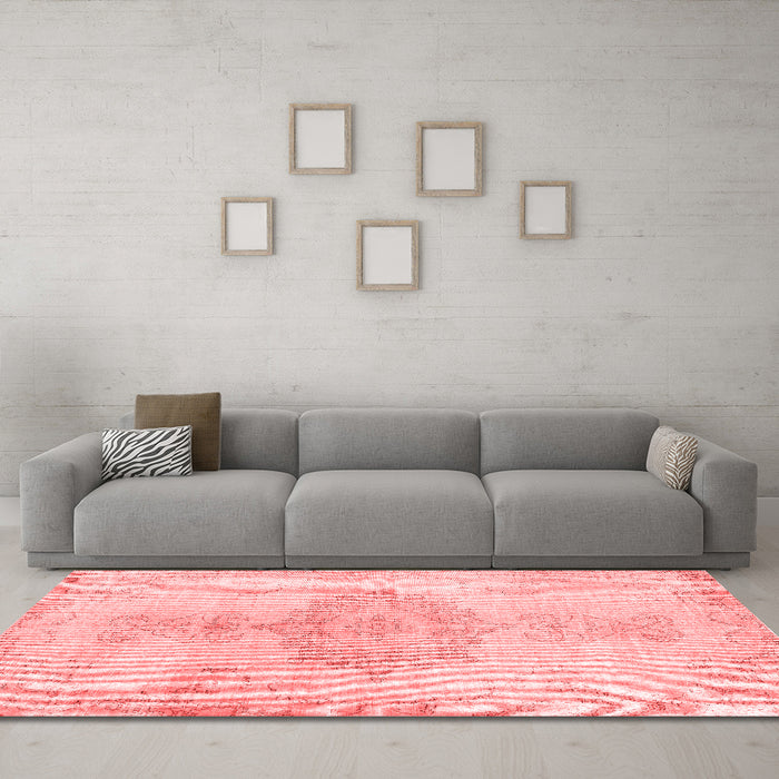 Contemporary Red Washable Rugs