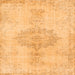 Serging Thickness of Abstract Orange Contemporary Rug, con2227org