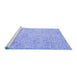 Sideview of Machine Washable Abstract Blue Contemporary Rug, wshcon2228blu