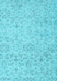 Abstract Light Blue Contemporary Rug, con2228lblu