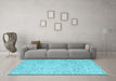 Machine Washable Abstract Light Blue Contemporary Rug in a Living Room, wshcon2228lblu