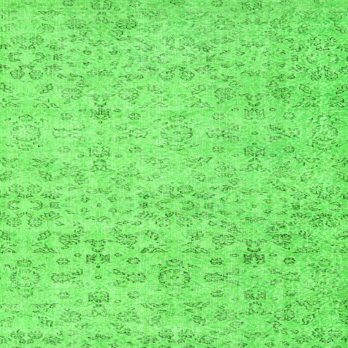 Serging Thickness of Abstract Green Contemporary Rug, con2228grn