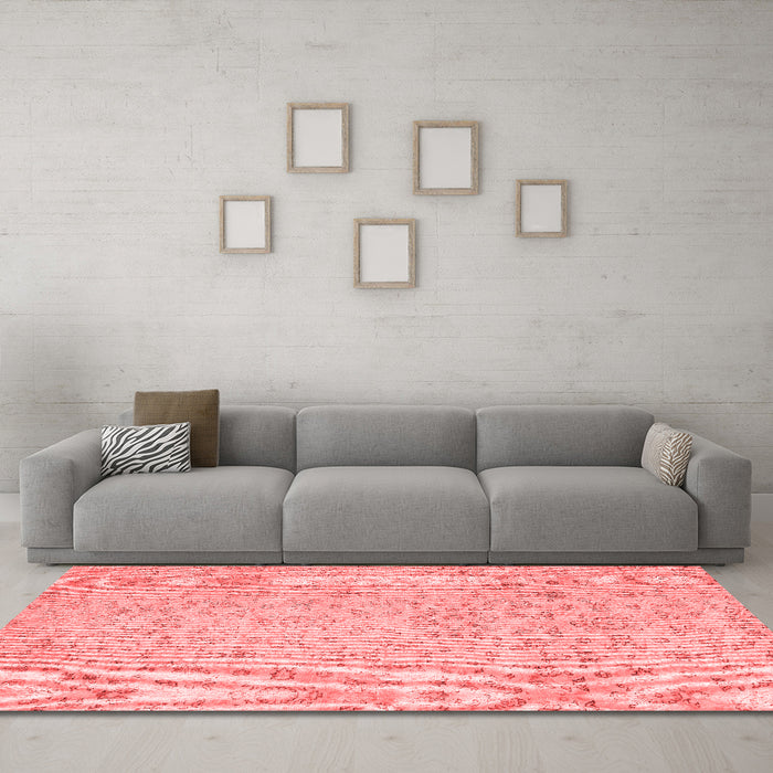 Contemporary Red Washable Rugs