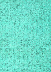 Abstract Turquoise Contemporary Rug, con2228turq