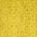 Square Machine Washable Abstract Yellow Contemporary Rug, wshcon2228yw