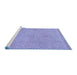 Sideview of Machine Washable Abstract Blue Contemporary Rug, wshcon2229blu