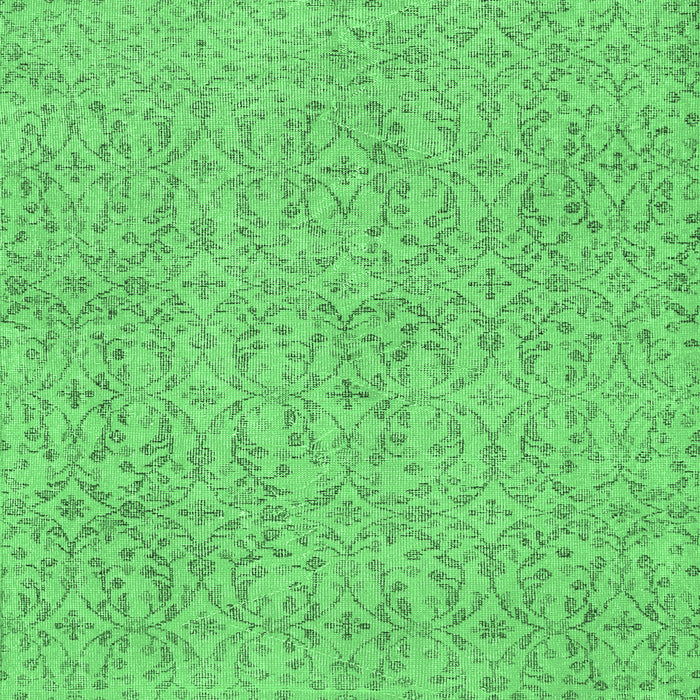 Machine Washable Abstract Emerald Green Contemporary Area Rugs, wshcon2229emgrn