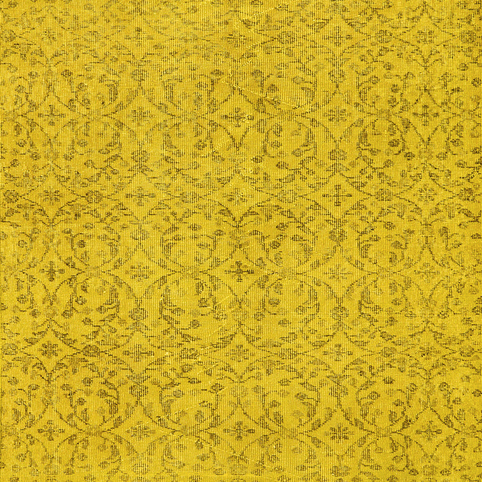 Abstract Yellow Contemporary Rug, con2229yw