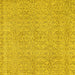 Square Abstract Yellow Contemporary Rug, con2229yw