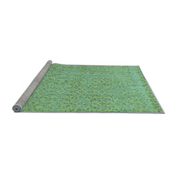 Sideview of Machine Washable Abstract Light Blue Contemporary Rug, wshcon2229lblu