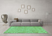 Machine Washable Abstract Turquoise Contemporary Area Rugs in a Living Room,, wshcon2229turq