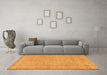 Machine Washable Abstract Orange Contemporary Area Rugs in a Living Room, wshcon2229org