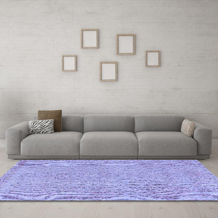 Machine Washable Abstract Blue Contemporary Rug in a Living Room, wshcon2229blu