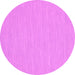 Round Machine Washable Abstract Pink Contemporary Rug, wshcon222pnk